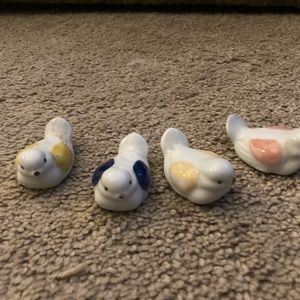 Vintage ceramic bird chopstick holders